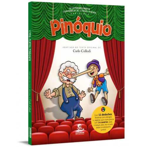 Livro Pinóquio - Livro-Teatro com Dedoches e Cenários - Livros Sorocaba