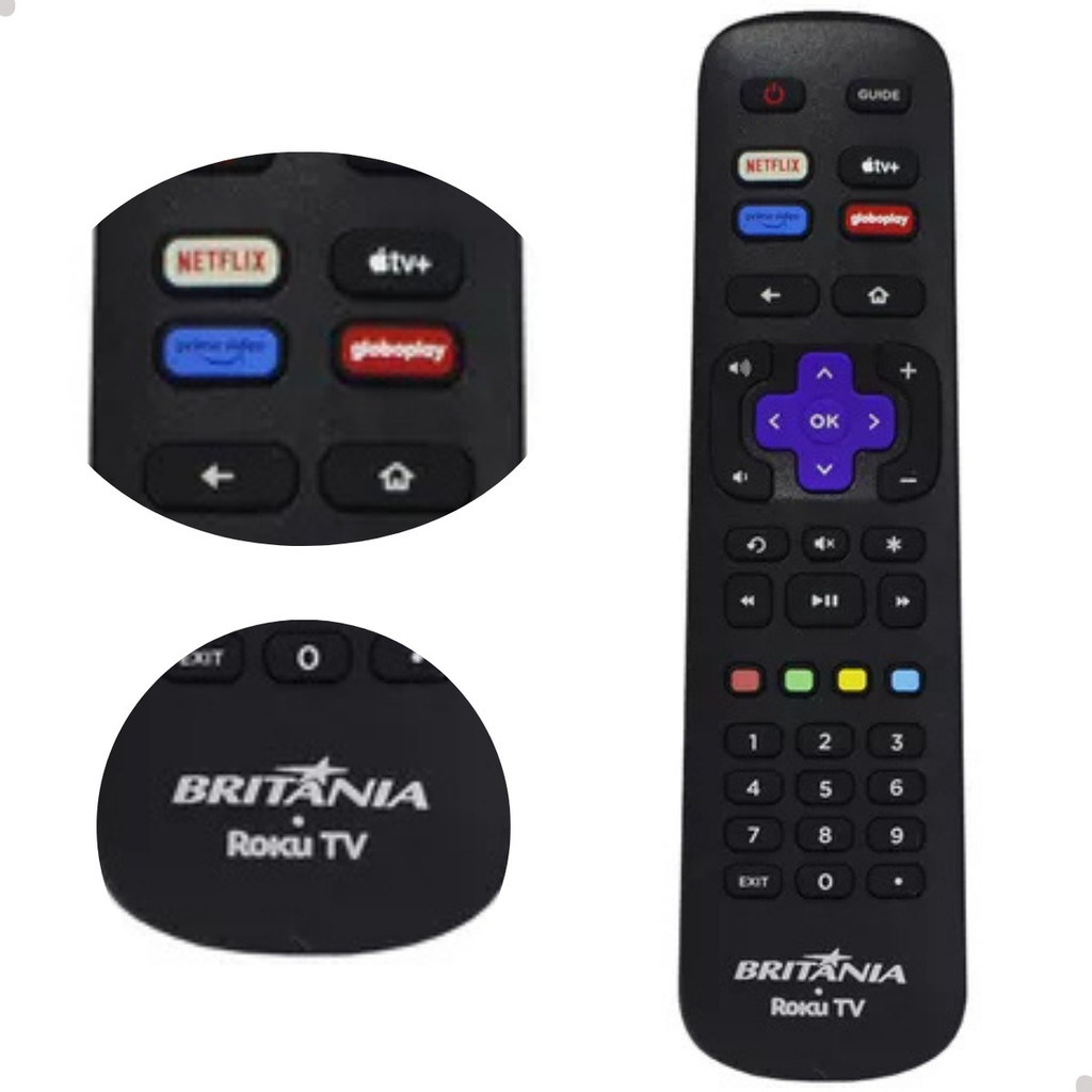 Controle Remoto Tv Britania Roku Tv Btv42g6fr2cp
