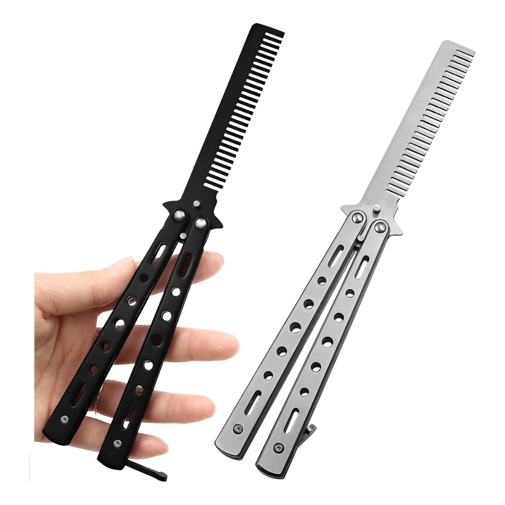 Canivete Butterfly Pente Sem Fio Inox Para Treinos P/ Entreg