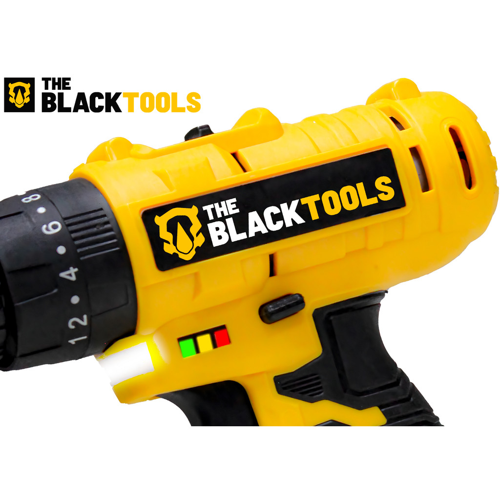 Detalhes do Parafusadeira E Furadeira De Impacto 3/8 The Black Tools Tb21-pz Com 2 Baterias Bivolt E Acessórios
