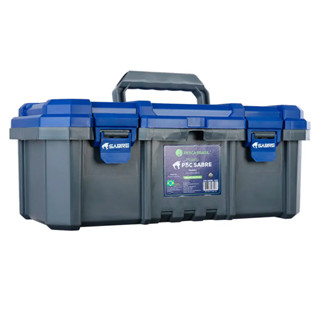 Maleta para Pesca 15L PBC Sabre Pesca Brasil Azul e Cinza Portátil Caixa Organizadora para Iscas e Acessórios em Oferta na Shopee