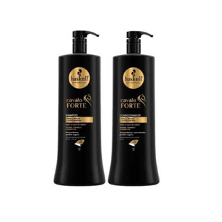 Kit Haskell Cavalo Forte Litro – Força, Brilho e Crescimento (Shampoo 1L + Condicionador 1L) em Oferta na Shopee