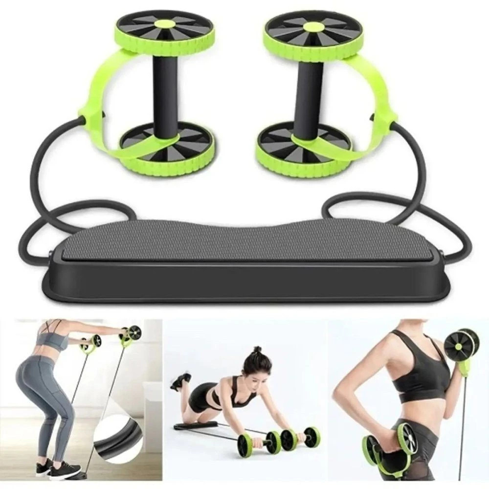 Roda Aparelho Exercicios Abdominais Lombares Resistencia Elastica Musculacao Fitness
