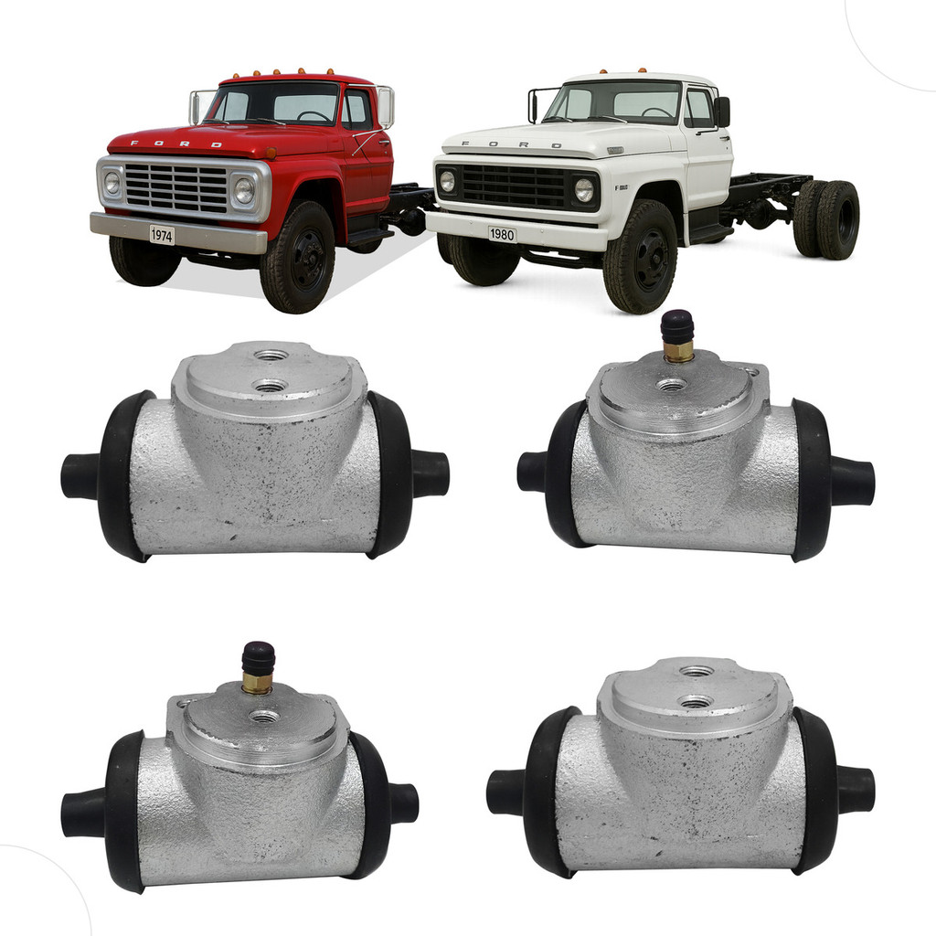 Cilindro Roda Ford F600 F7000 1974/1980 Dodge D700 E11 1974/1983 F120 1979/1985 Traseiro Inferior/Superior 4pçs