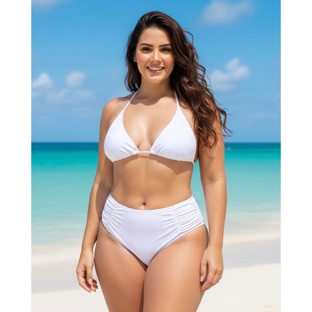 Bíquini Borboleta Calcinha Mais Larga Lateral Cós Alto Plus Size Fio Dental Cortininha Alça Fina em Oferta na Shopee