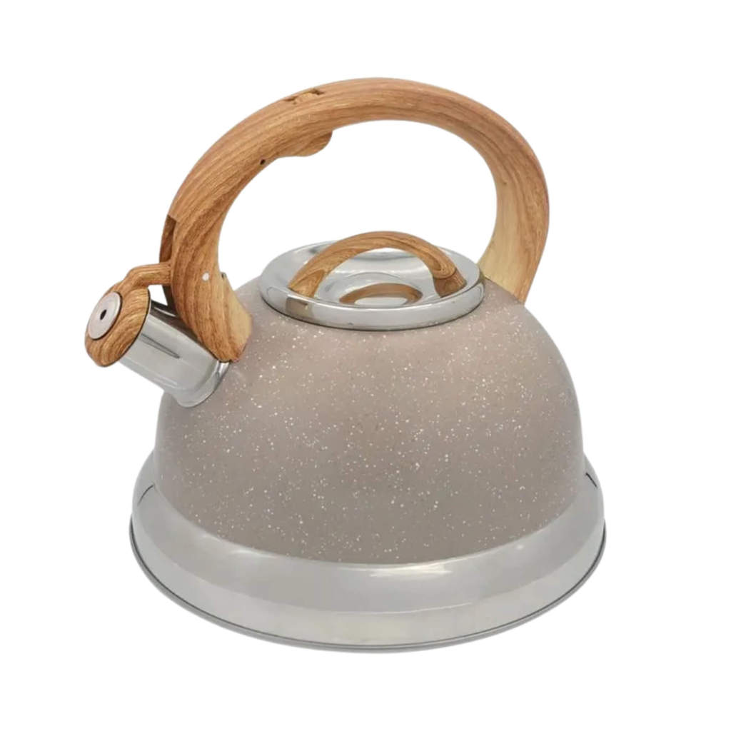 Chaleira de Inox com Indução e Apito 2,7 Litros Roma Areia Brinox - 4875/112 em Oferta na Shopee