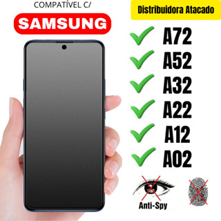 Película Cerâmica Privacidade Fosca 3D P/ Samsung A72 / A52 / A32 / A22 / A12 / A02 Matte AntiSpy em Oferta na Shopee