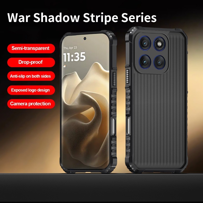 Capa De Telefone Ondulada Com Listra De Sombra De Guerra Avançada Para Motorola Moto Edge 60 Pro 60 Fusion 50 50 Luxo an em Oferta na Shopee