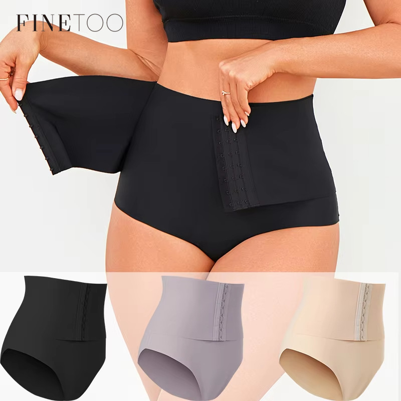 FINETOO Calcinha Modeladora De Cintura Alta Para Mulheres , Emagrecimento , Levantador De Bunda , Acolchoado , Modelador