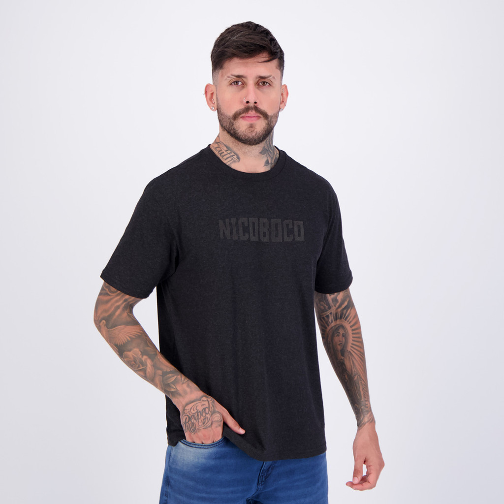 Camiseta Nicoboco Basica Charged Preta