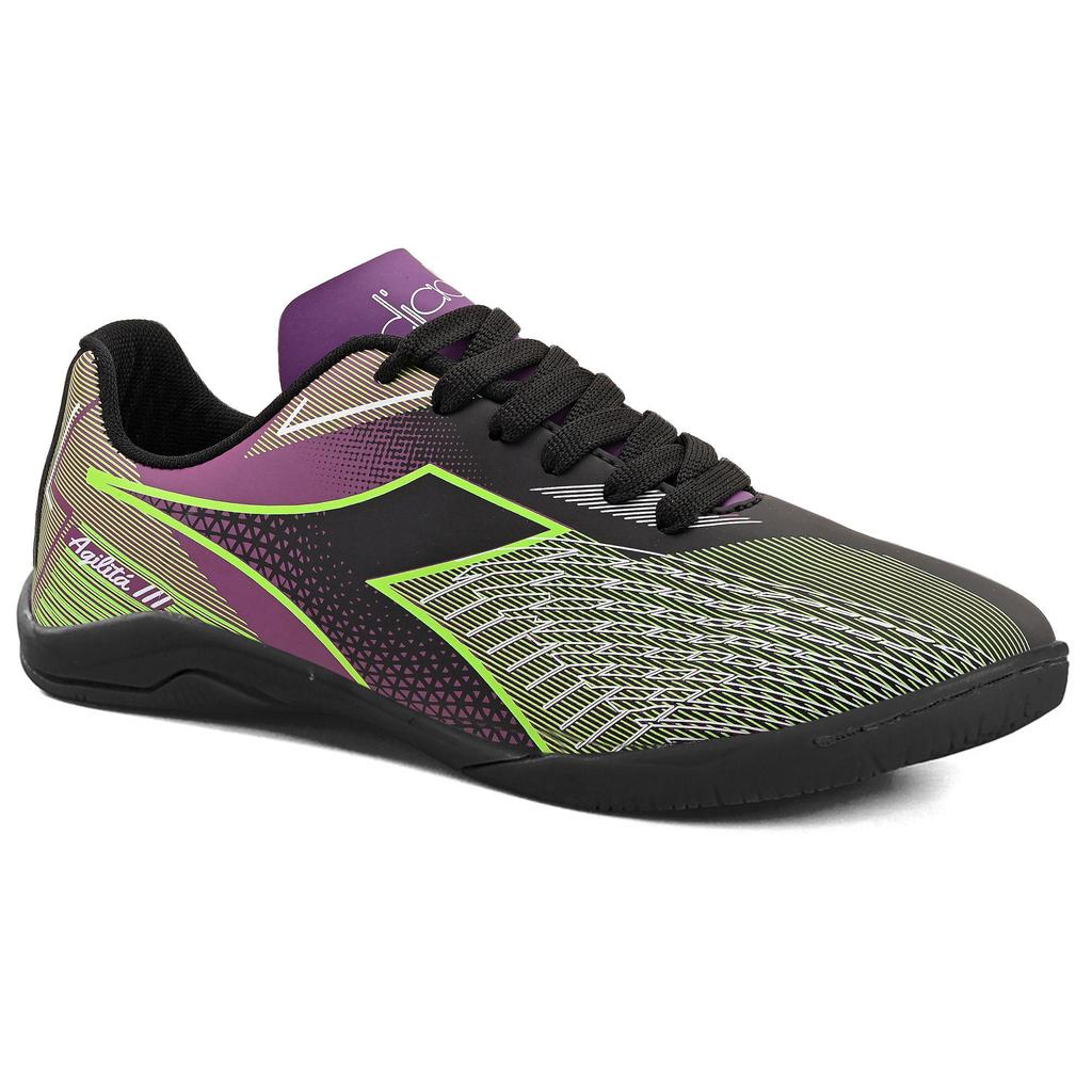 Imagem Chuteira Infantil Diadora Agilitá III Futsal Roxo e Verde