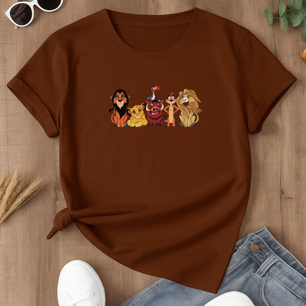 Camiseta Casual Personagens Desenho Rei Leão 100% Algodão Envio Ja