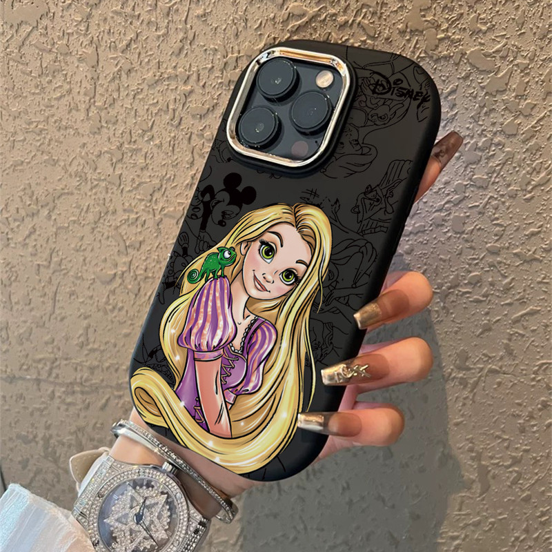Capinha capa Disney Rapunzel Silicone Macio Anti-Queda Caso Para IPhone XS MAX 11 12 13 14 15 17 Pro Plus em Oferta na Shopee