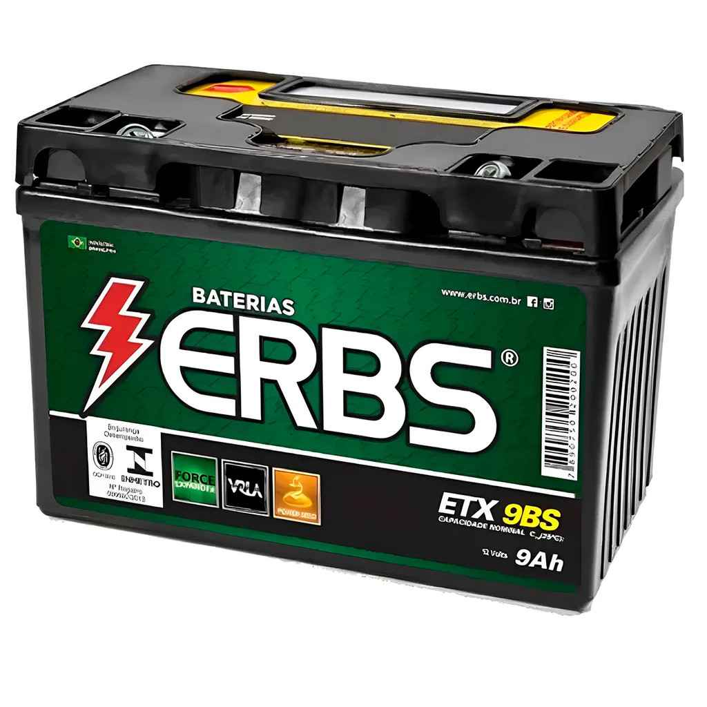 BATERIA ERBS ETX 9BS (YTX9L-BS/ YTZ12A-BS/ YTZ12S / YTZ14S ) CBR 600 em Oferta na Shopee