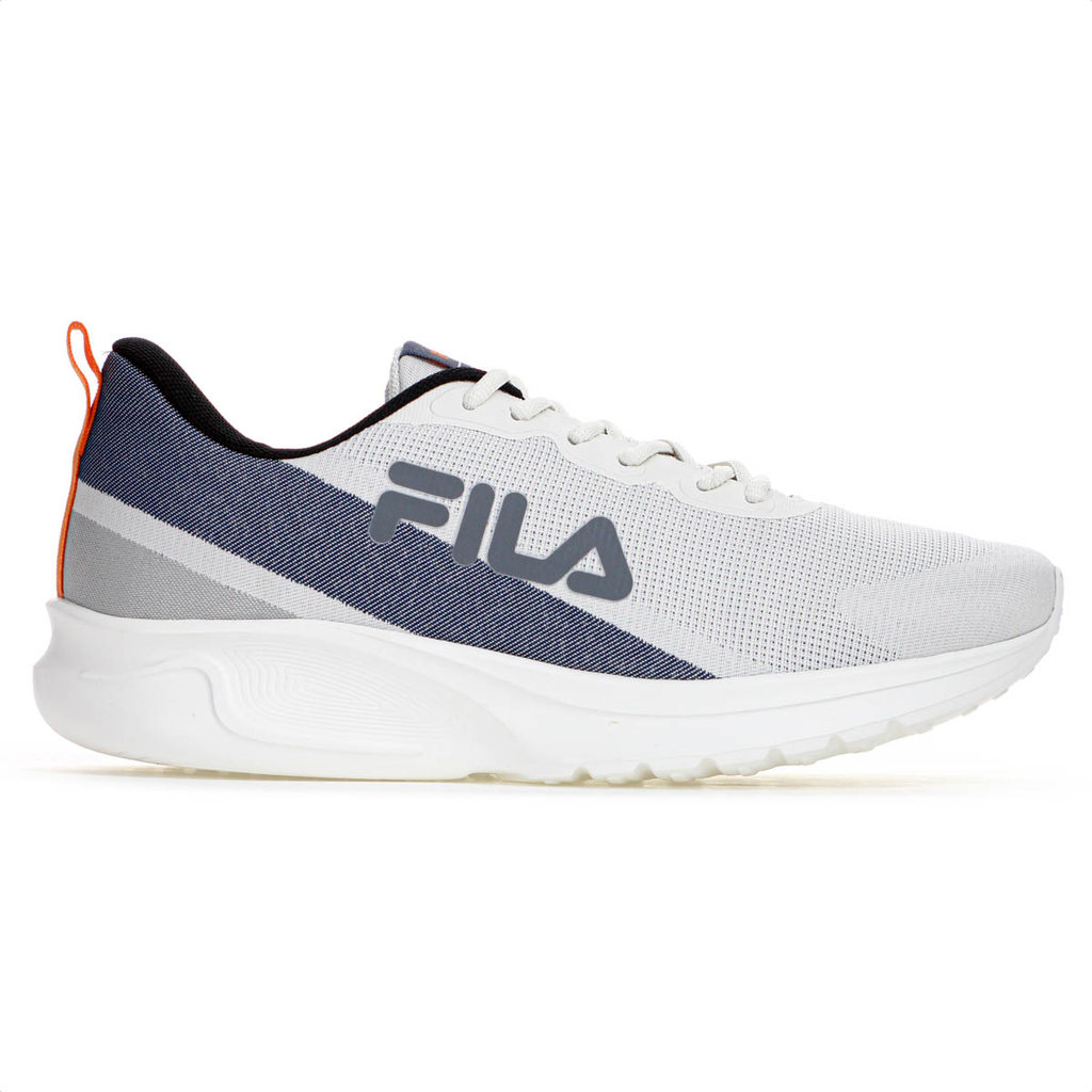 Tênis Fila Vector Branco Azul Marinho e Cinza - Masculino