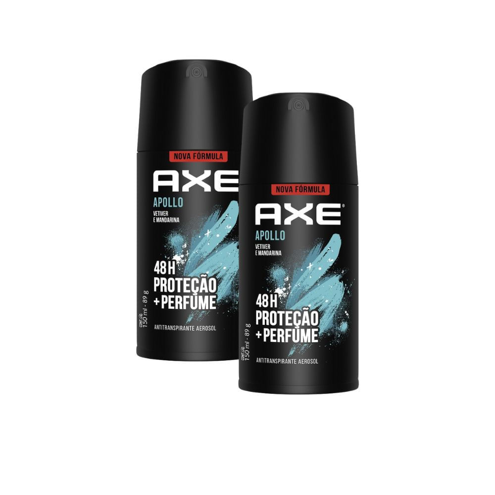 Kit 2 Desodorante Axe Apollo Body Spray Aerosol 150ml em Oferta na Shopee