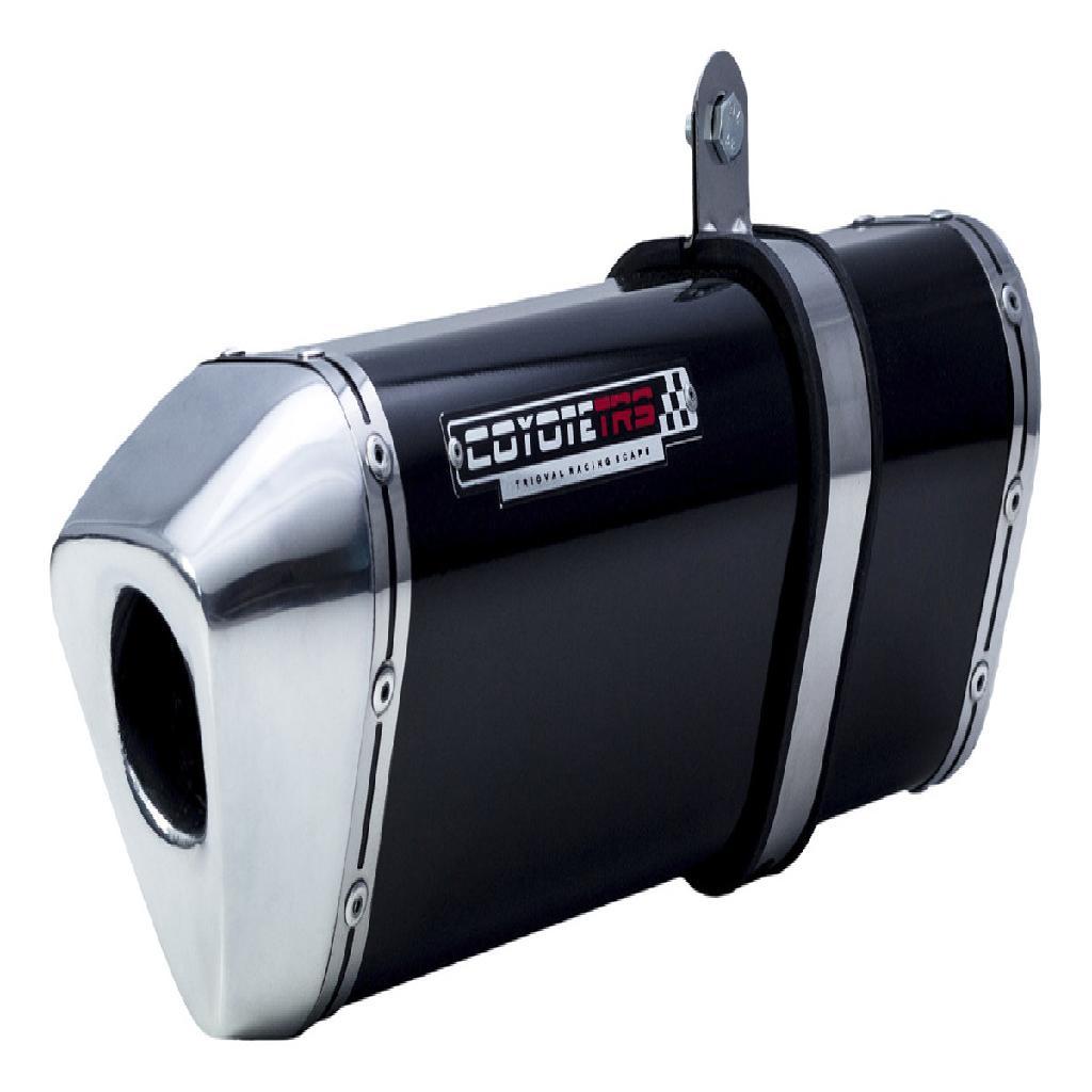 Escape / Ponteira Coyote TRS Tri-Oval em Alumínio - CB 300 R Todos os Anos - Honda - Preto - Mostruário