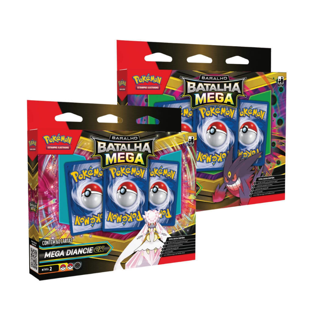 Pokemon 2x Baralhos de Batalha - Mega Gengar & Mega Diancie EX Copag - 35865 Pokemon 2x Baralhos de Batalha - Mega Gengar & Mega Diancie EX Copag - 35865