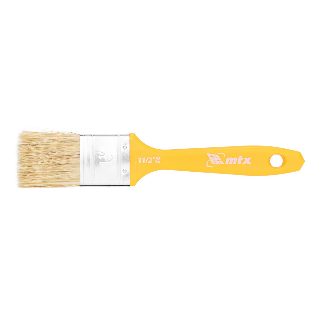 TRINCHA/PINCEL 1 1/2, PARA VERNIZ, CERDAS BRANCAS, CABO DE PLASTICO, 1PC // MTX em Oferta na Shopee