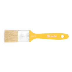 TRINCHA/PINCEL 1 1/2, PARA VERNIZ, CERDAS BRANCAS, CABO DE PLASTICO, 1PC // MTX