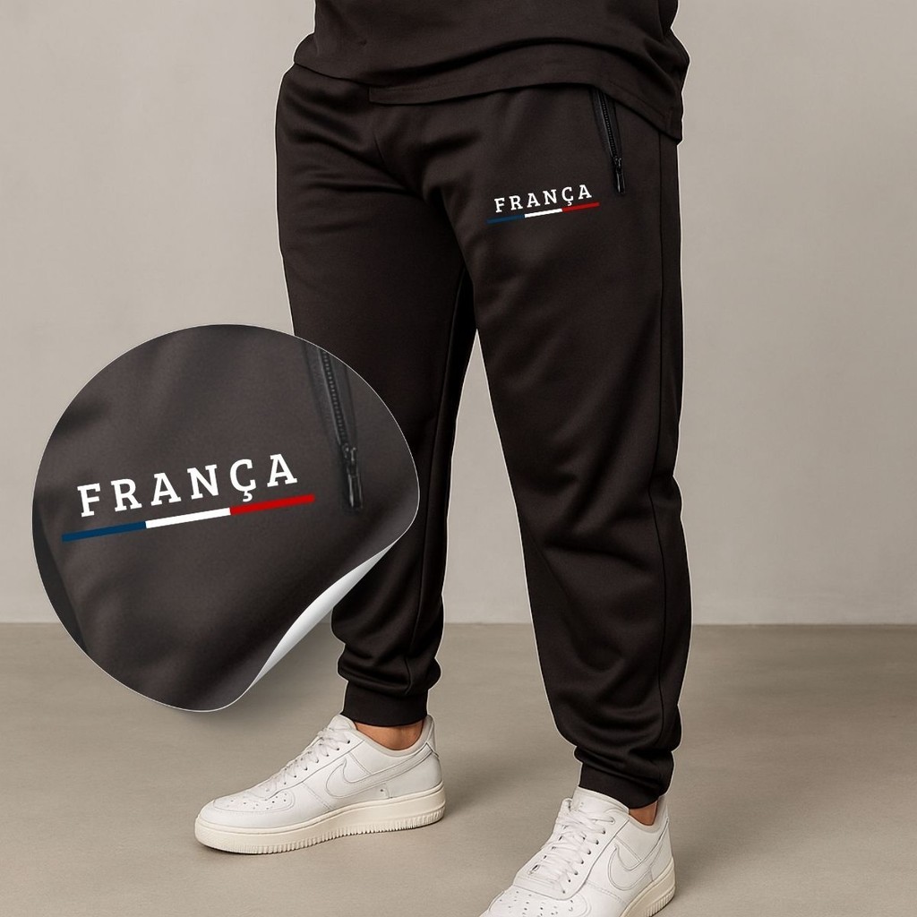 Calça  JOGGER De Inverno FRANÇA Adulta Chipa Masculino Flanelada Frio  JOGGER Homem bolso Chipa em Oferta na Shopee