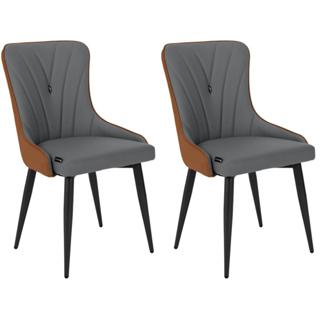 Kit 2 Cadeiras de Jantar Estofada Verona Design Italiano Encosto Anatômico Base Metálica Reforçada em Oferta na Shopee