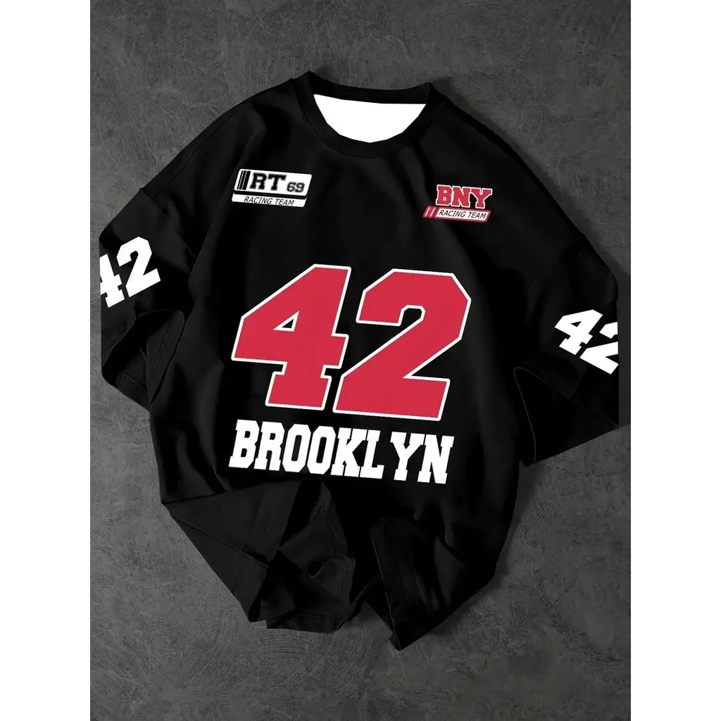 Tshirt Feminina Brooklyn 42 Estampada Lançamento Camiseta 100% Algodão Camisetão Camisa Oversized Plus - Camisarte