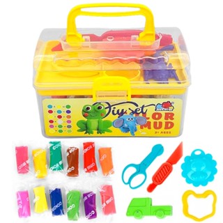 Maleta de Brinquedo com 12 Massinhas e 6 Acessórios de Modelar Infantil Educativo em Oferta na Shopee