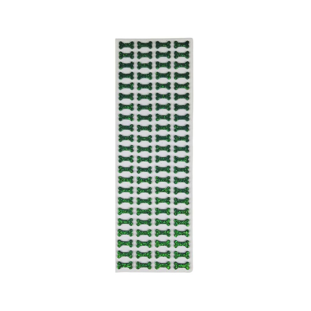 Adesivo Pity Biju Cartela Mini Osso - Verde - 88 Un.