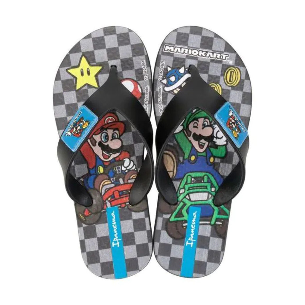 Chinelo Infantil Menino Ipanema Super Mario Preto em Oferta na Shopee