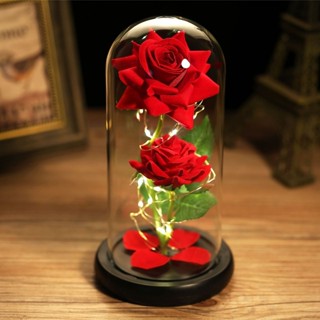 Flor De Folha De Luz LED Rosa Eterna Em Vidro-Presente Para Namorada , Dia Dos Namorados Das Mães E Noivas em Oferta na Shopee