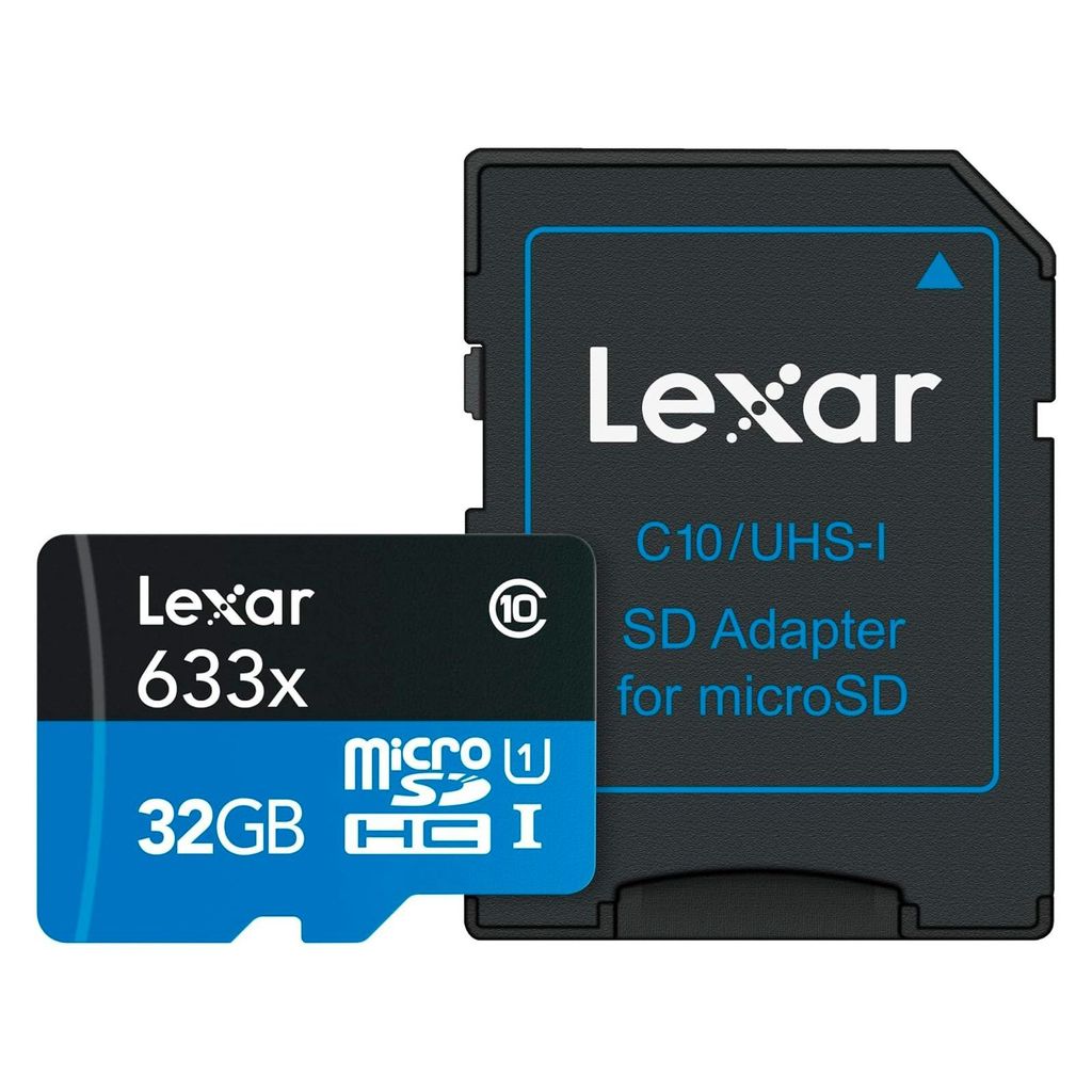 Cartão De Memória Microsd Lexar 32gb 100mb/s 633x Uhs-i + Adaptador Sd
