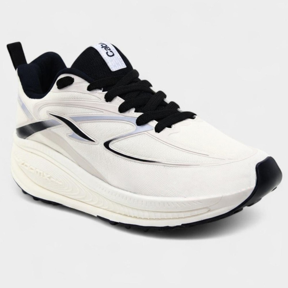 Tênis Caban Max Runner Masculino - Off White e Preto em Oferta na Shopee