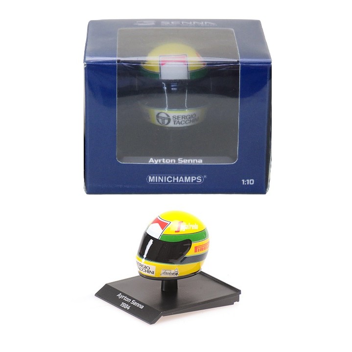 Capacete em Miniatura - 1984 Ayrton Senna - Formula 1 - 3cm - 1/10 - Minichamps
