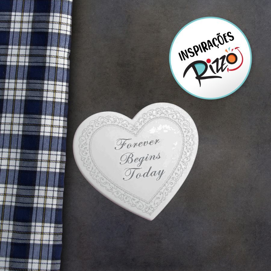 Kit Coração de Ímã Personalize com Sua Estampa - Branco - 9x9cm - 1 Kit com 6 unidades - Rizzo · foto 2