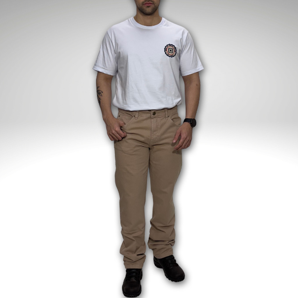 Calça Jeans Lee Chicago Tradicional Original 100% Algodão Bege