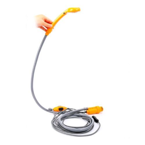 Chuveiro Portatil Camping Ligacao Veiculo 12v Banho Facil Laranja