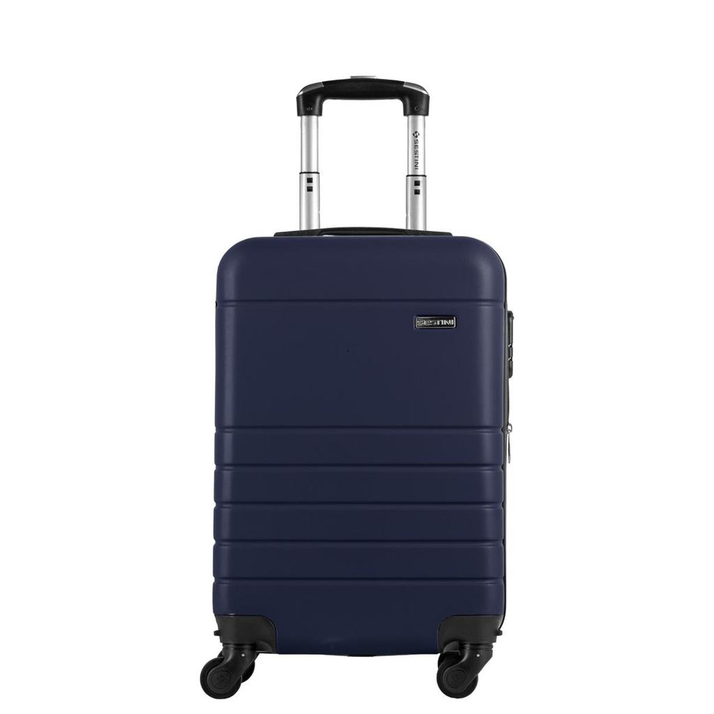 Mala de Viagem Bordo com Rodas 360º Essencial 2 - Azul Marinho em Oferta na Shopee