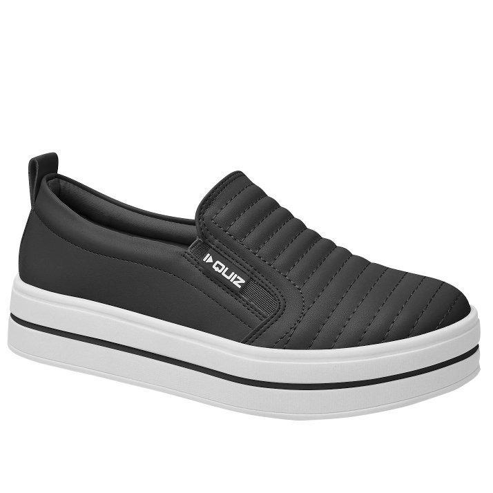Tênis Feminino Slip-On Quiz 65-1791 Preto em Oferta na Shopee