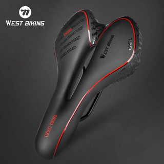 Selim de gel para bicicleta WEST BIKING, selim confortável para ciclismo de estrada e MTB, assento macio e ergonômico, a