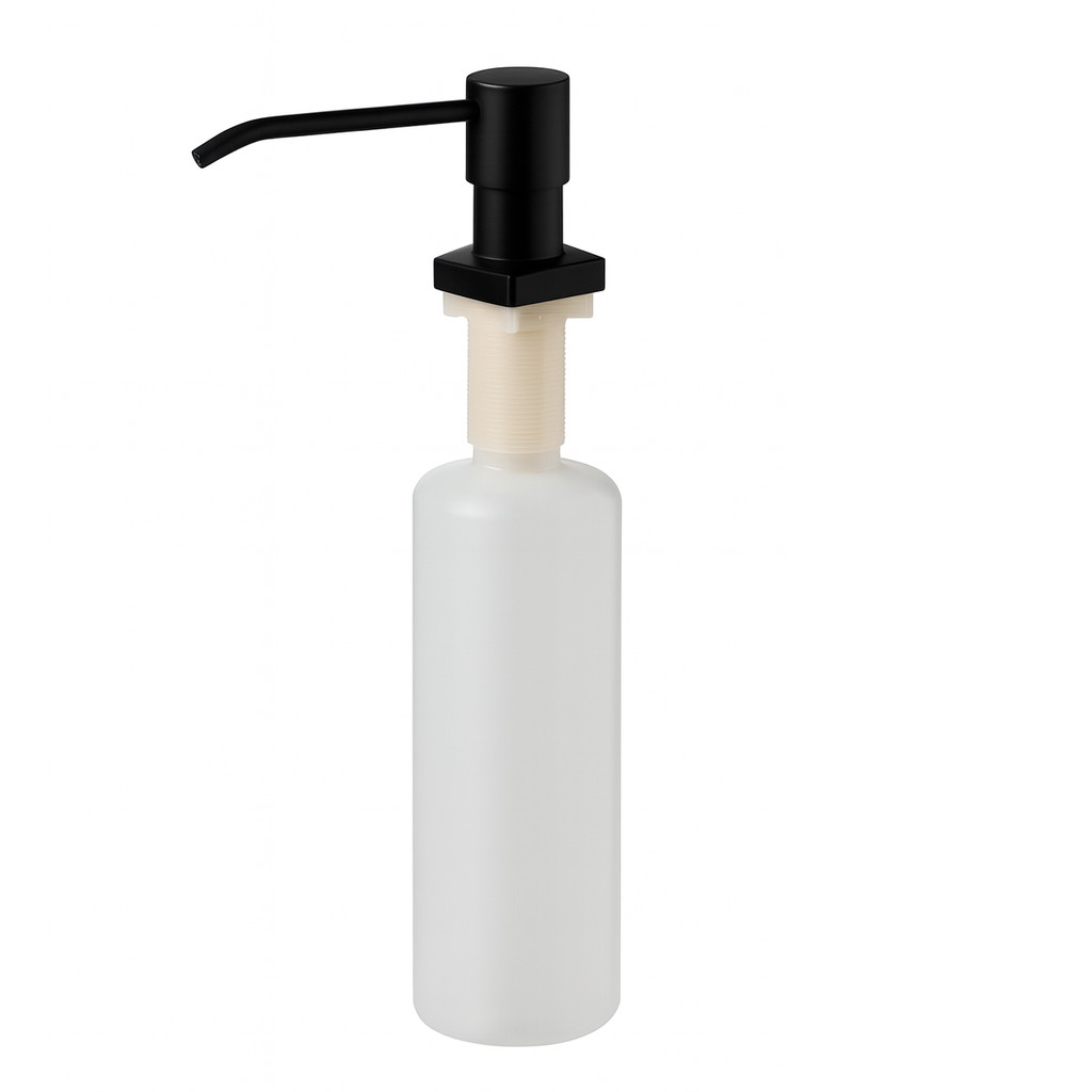 Dispenser Detergente Inox Porta Sabonete Liquido Embutir Pia Preto 330ml em Oferta na Shopee