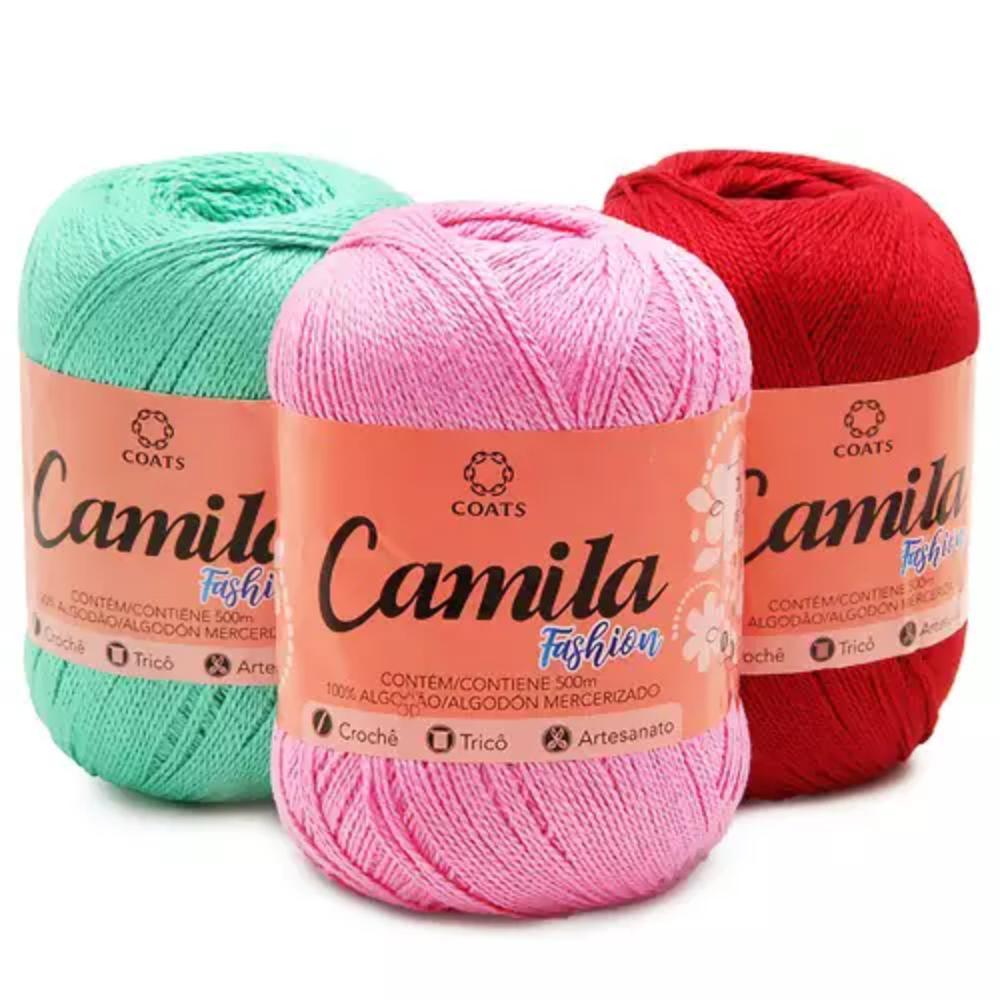 Linha Camila Fashion TEX 300 Crochê 500m 100% Algodão Mercerizado