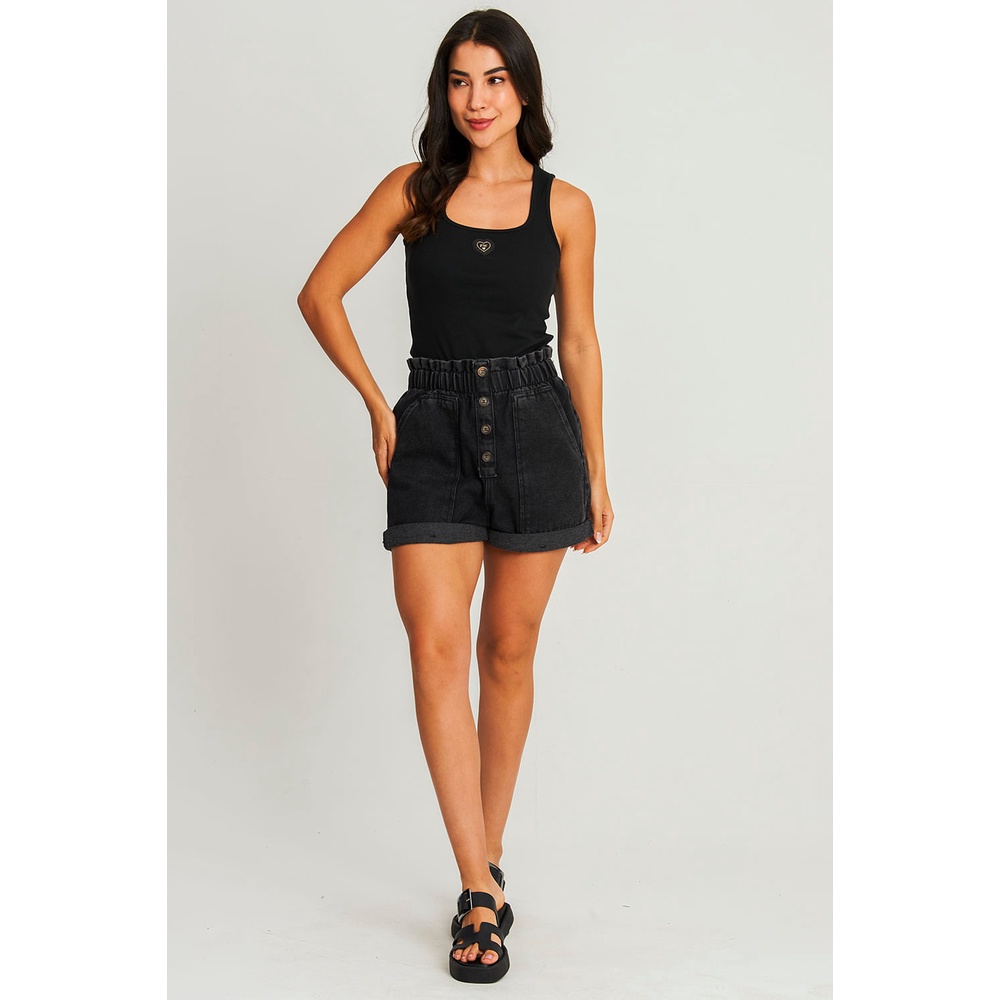 Detalhes do Regata Feminina Decote Quadrado Polo Wear Preto