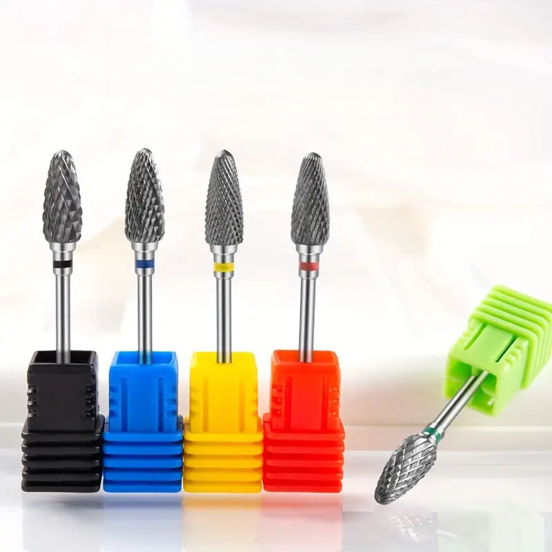 Broca de Tungstênio Cônica GRANDE para alongamento de unha/Unha de Gel 1/5 Pcs