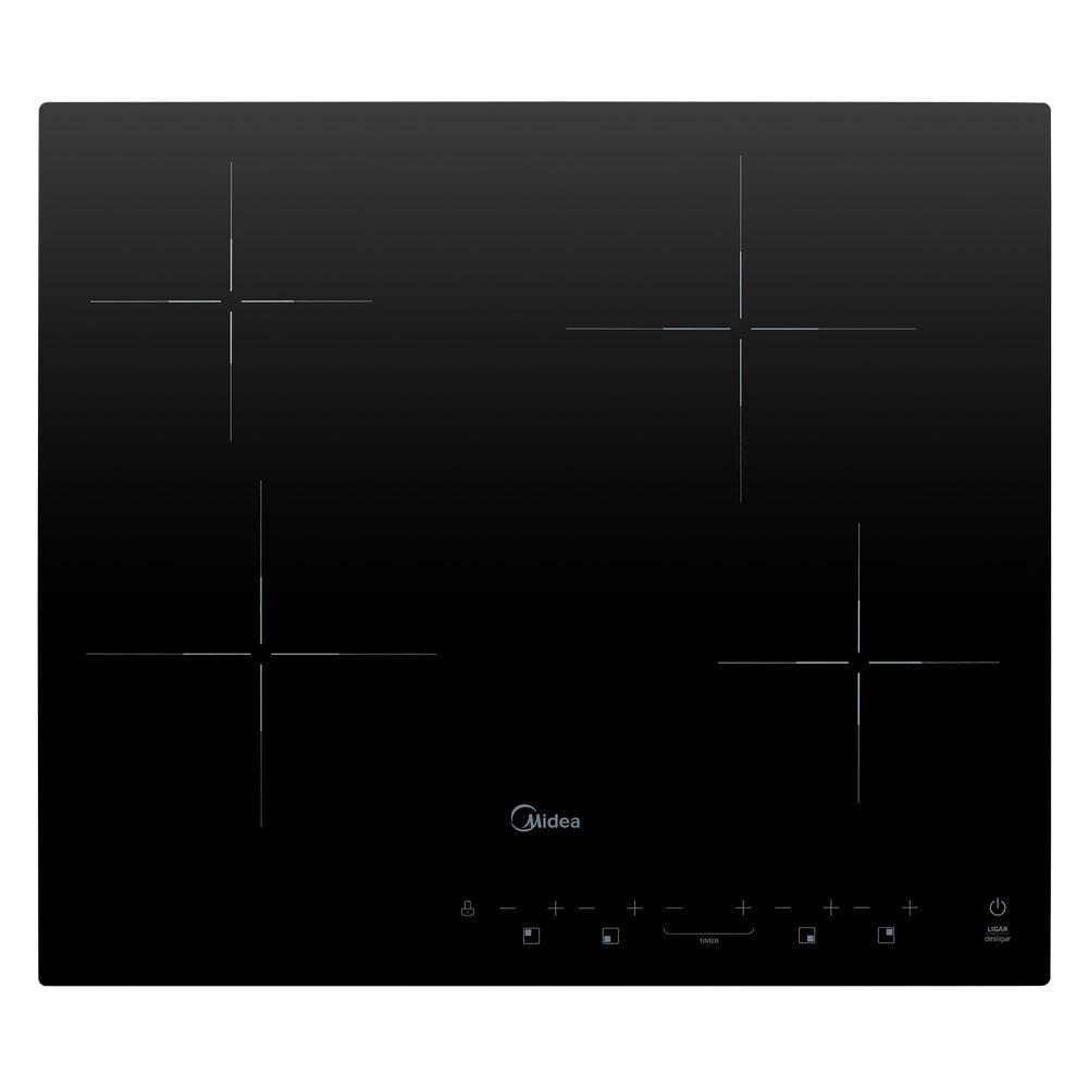 Imagem Cooktop Elétrico Midea CCB40P2 4 Bocas Vitrocerâmico Preto com Painel Digital 220V