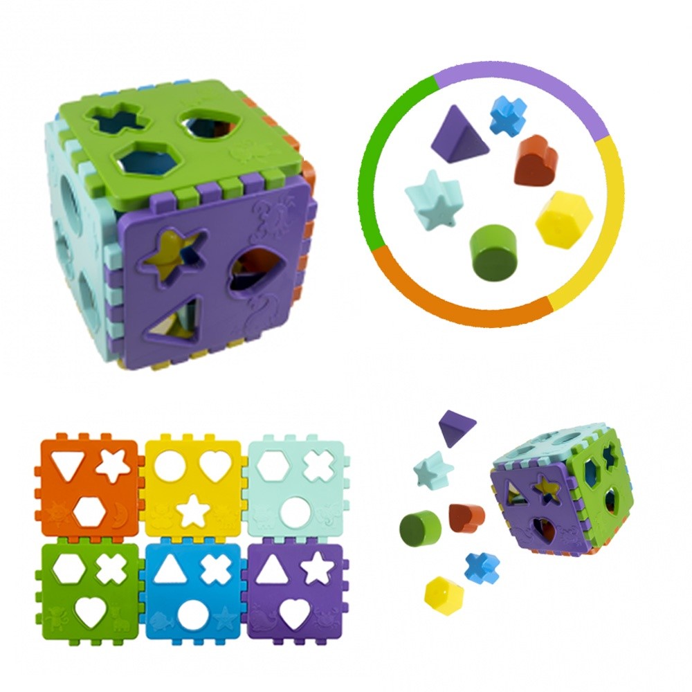 Cubo Didático Brinquedo Educativo Criança Montar Encaixe Desmonta Peças Pedagógico Infantil
