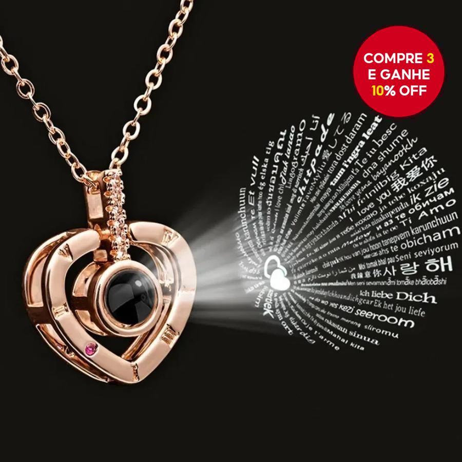 Imagem Eu Te Amo Em 100 Idiomas Colar Para Mulheres Romântico Criativo Jóias Requintadas