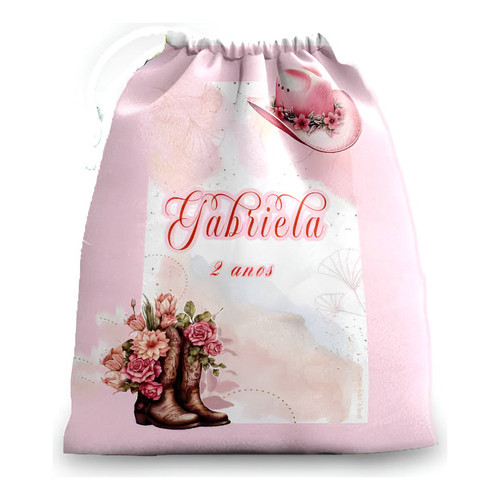 10 Sacolinhas Personalizadas Boiadeira 30 cm x 20 cm lembrancinhas festa aniversario 