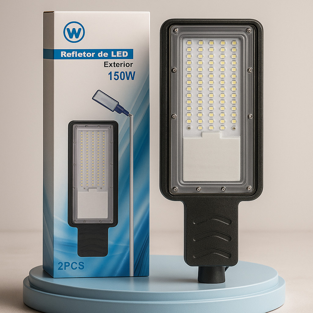 Luminária LED Poste de Rua 150W RY Iluminação Publica Frio Bivolt 110v-220 A prova d'água LED Poste Kit