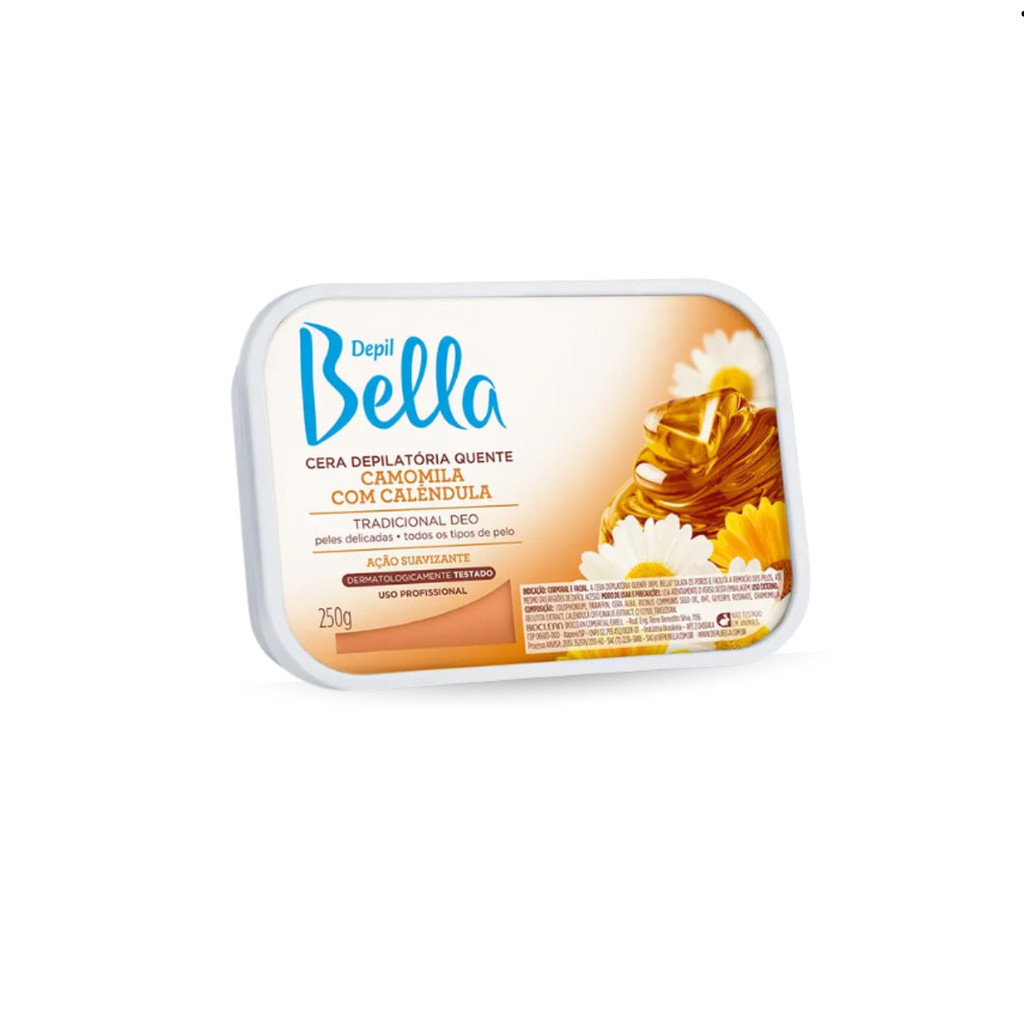 Cera Depil Bella Barra Camomila c/ Calêndula 1kg em Oferta na Shopee